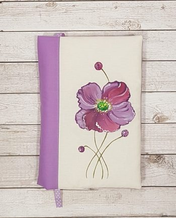 Рисувана подвързия за книга "Лилаво Цвете"