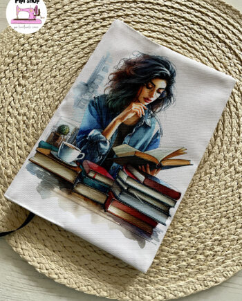 Елегантна подвързия „Дама чете книга“ 2