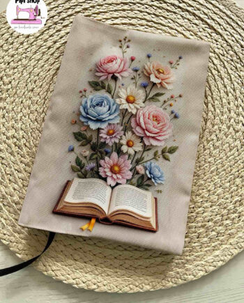 Нежна подвързия за книга „Книга, от която разцъфват цветя“